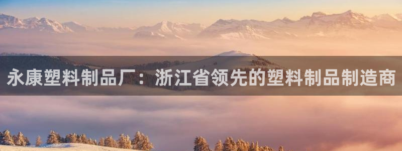 15vip太陽成集團(tuán)：永康塑料制品廠：浙江省領(lǐng)先的塑料制品制